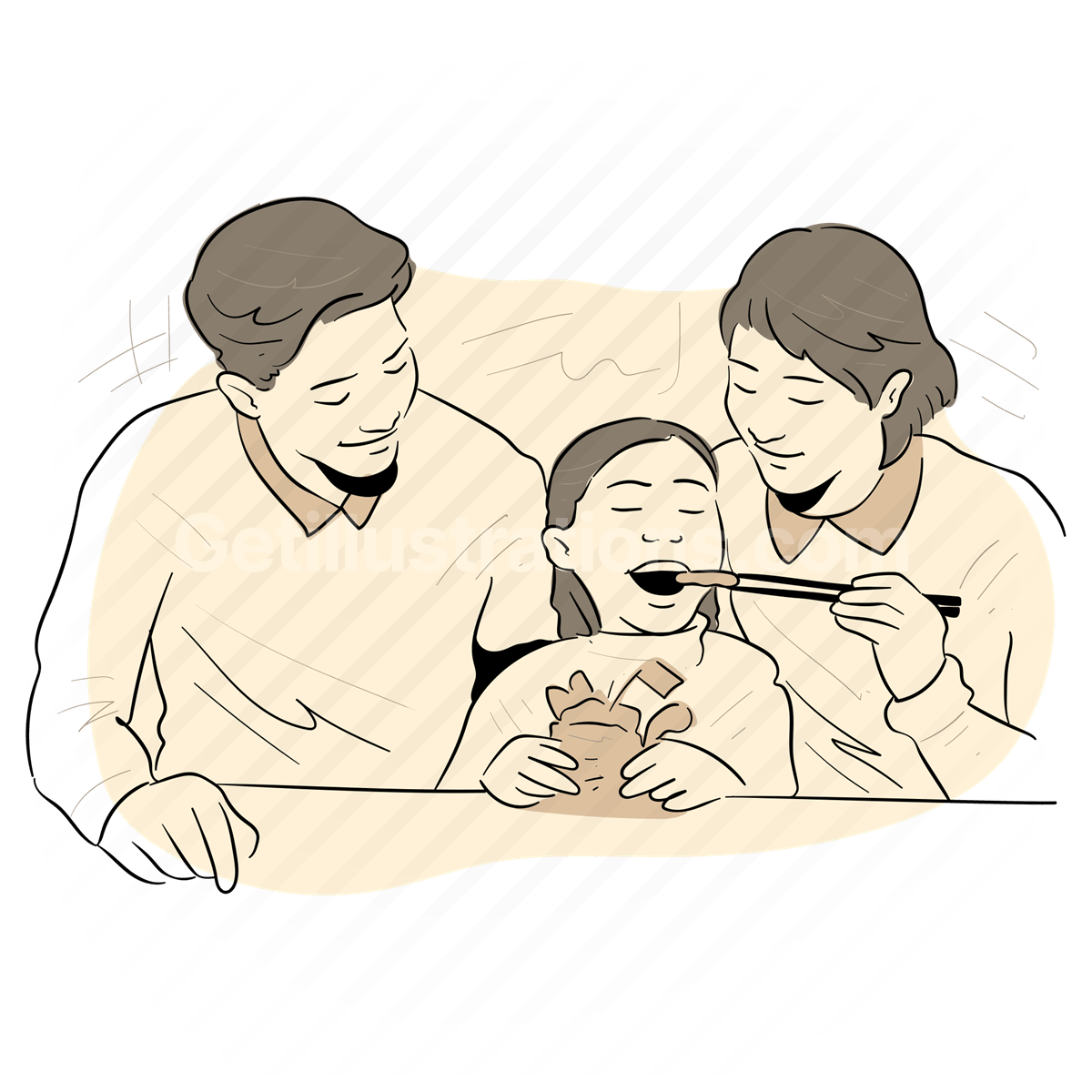 Family and Children illustration preview image